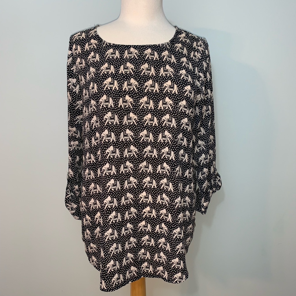 Elephant Pattern Blouse
